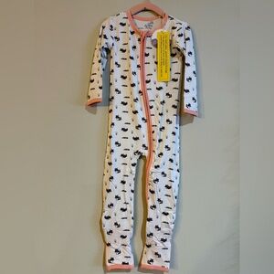 Adorable White and Pink Kids Zippy